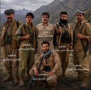 شەش پێشمەرگەی حیزبی دێموکرات لە پیرانشار شەهید بوون